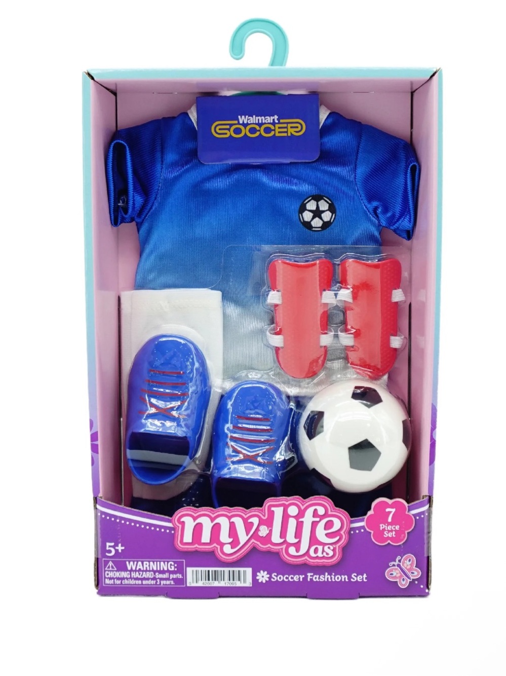 My Life As BLUE Soccer Jersey 7-Piece Outfit for 18-inch Dolls *NEW*